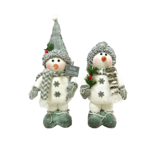 Santa&#x27;s Workshop 14&#x22; Cheery Snowmen Set